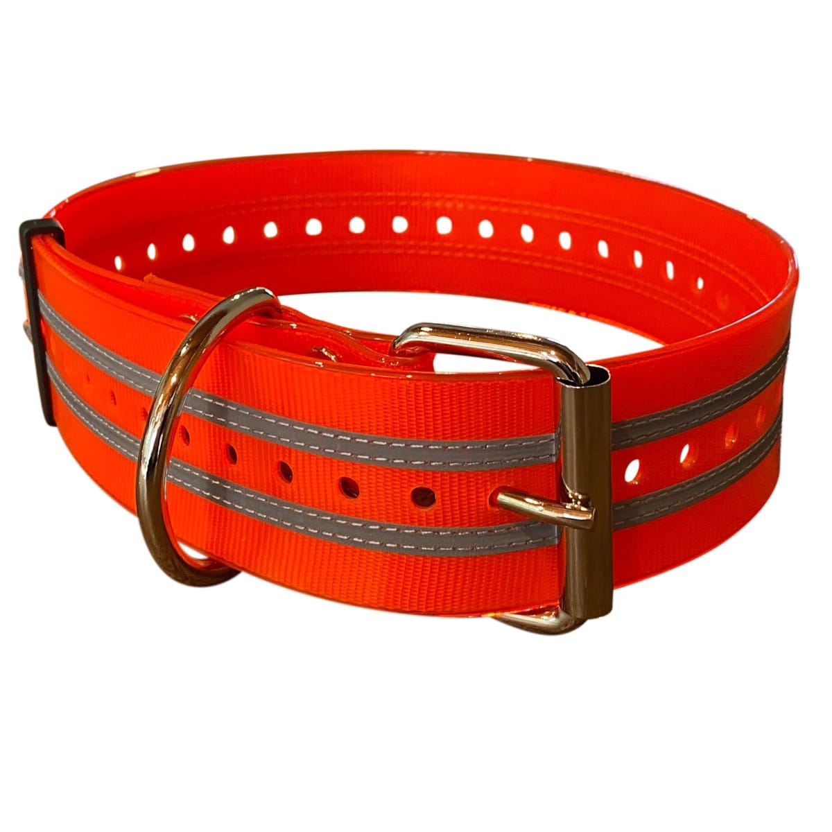 Optic Hunting 50mm Reflective Dog Collar Orange Heavy Duty Yard Collar