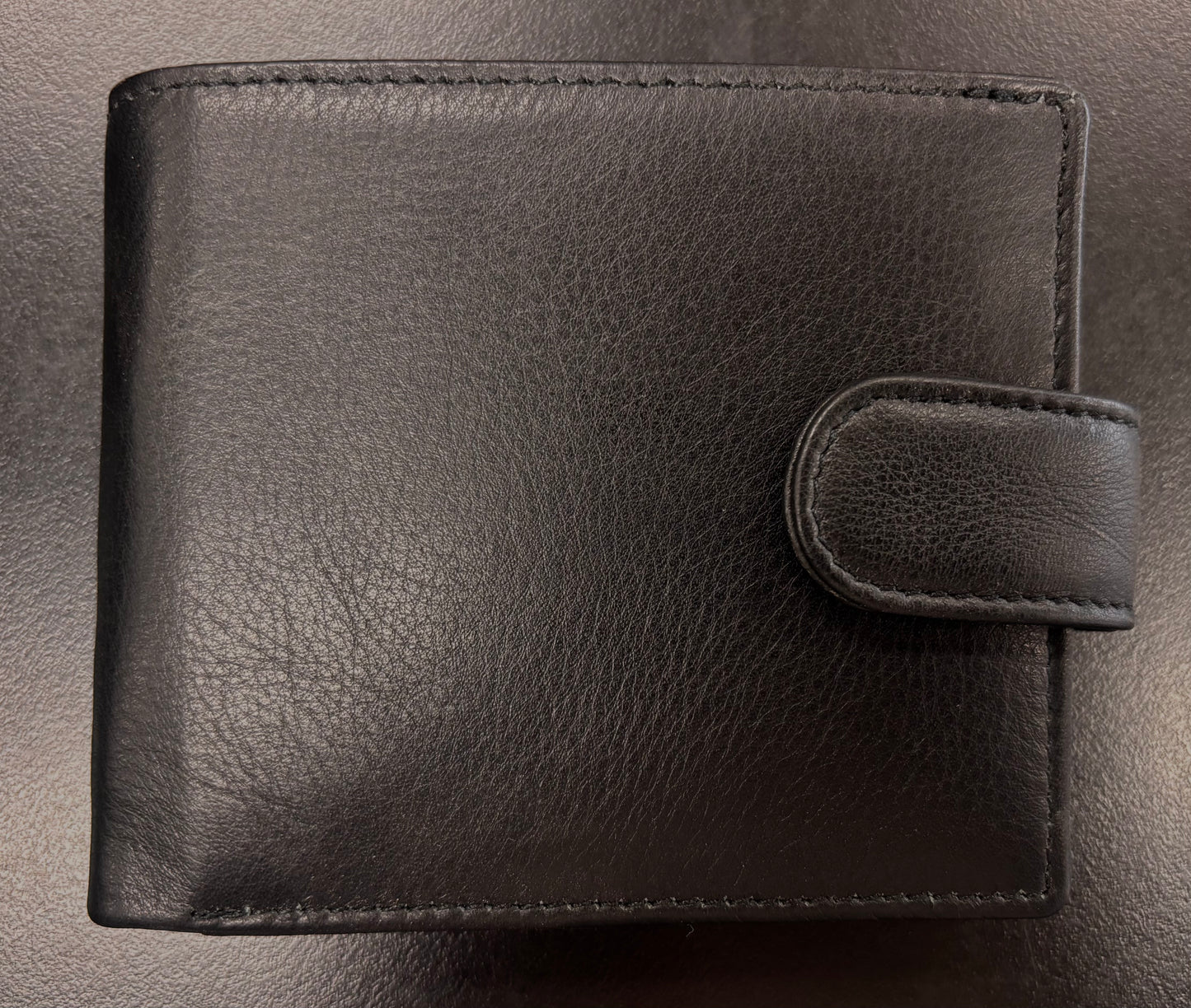 Men's Leather Wallet & Small Coin Pocket Black