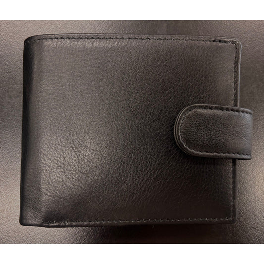 Men's Leather Wallet & Small Coin Pocket Black