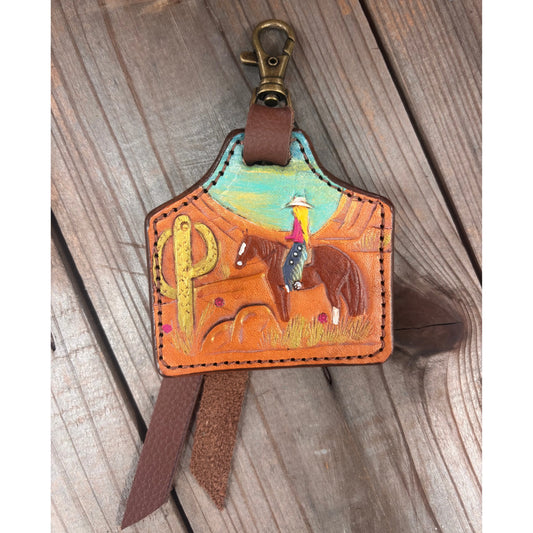 Riverstone Leather Creations Handcrafted Large Cattle Tag
