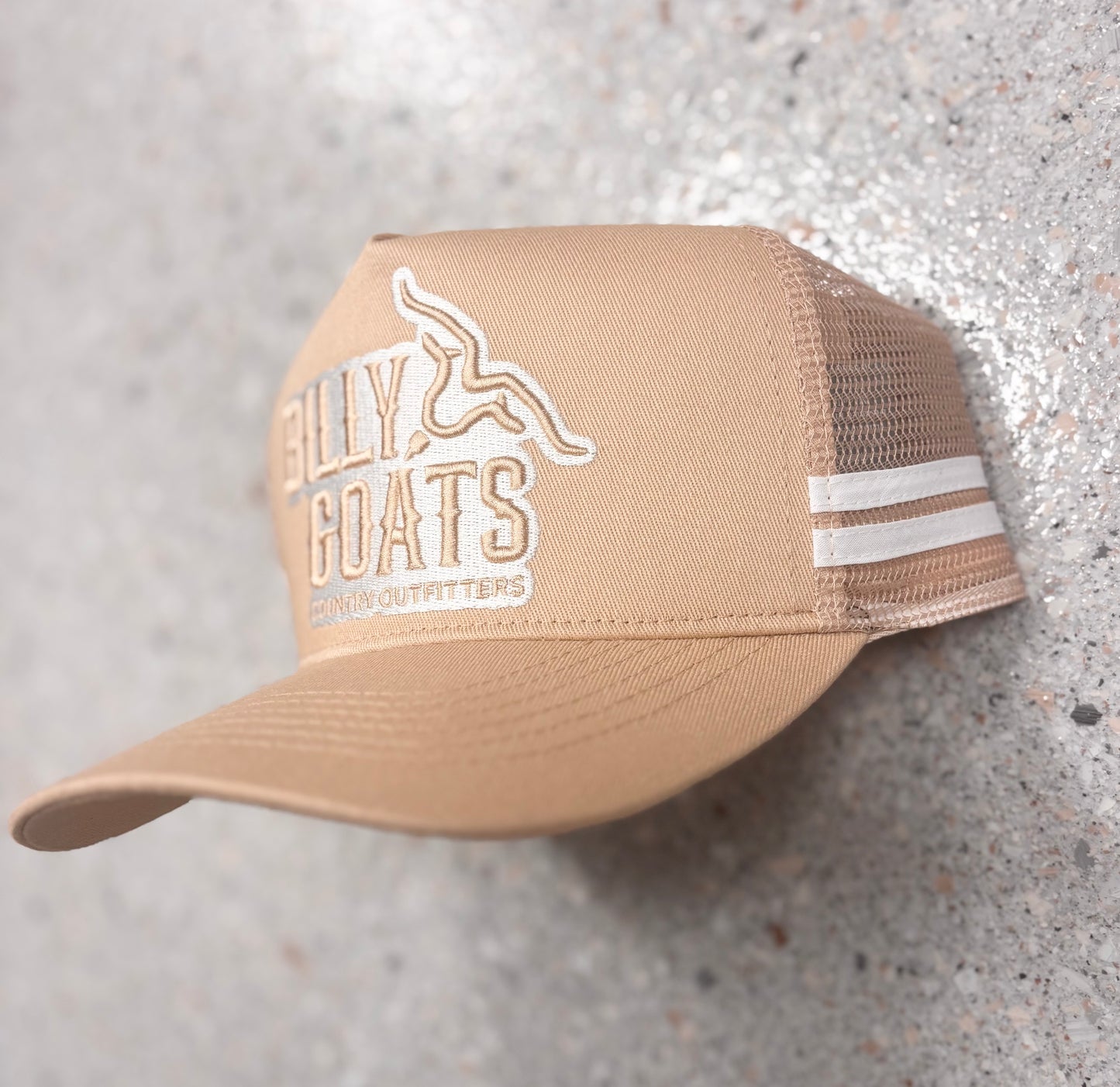 BG High Profile Trucker Cap Cream/ White