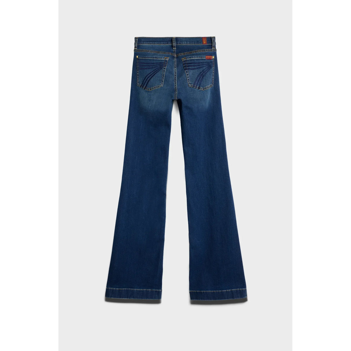 7 For All Mankind Women's Dojo Tailorless Flare Jeans – Medium Melrose – 32" Leg