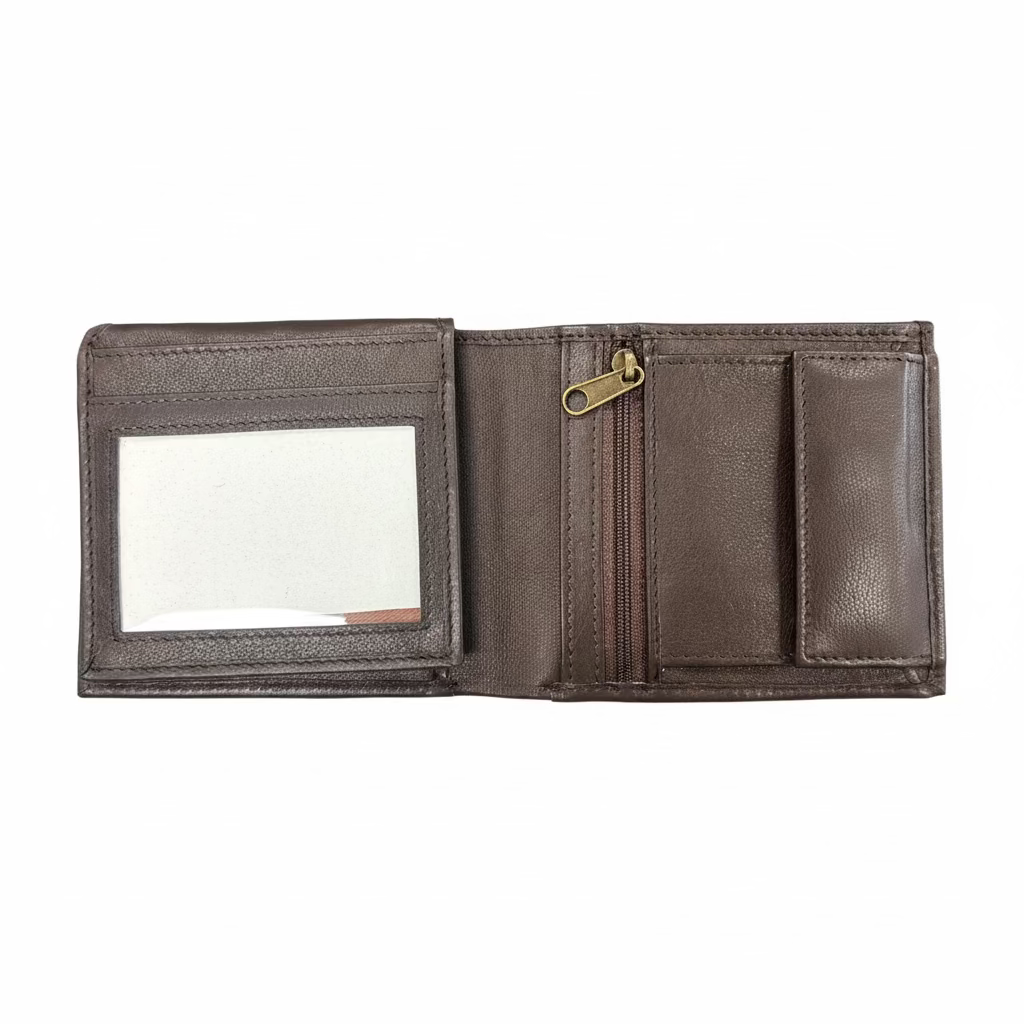 Men's Leather Wallet Dark Brown