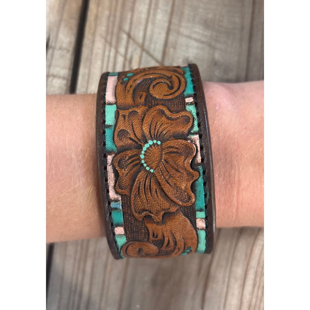Riverstone Leather Creations Handcrafted Cuff