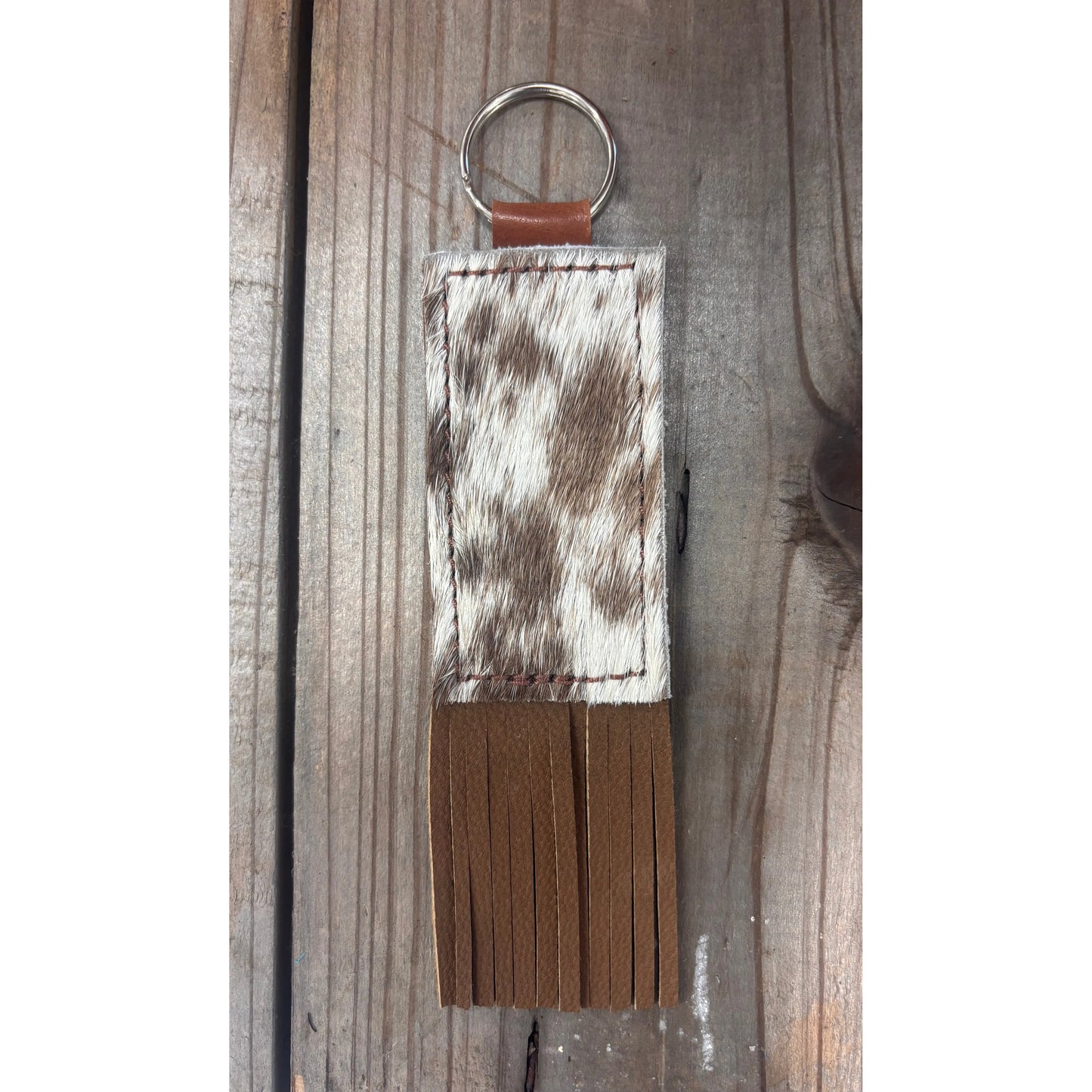 Riverstone Leather Creations Handcrafted Small Keychain