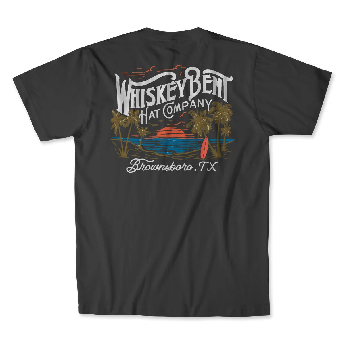 Whiskey Bent Hat Co  - Beach Front Dark Grey Tee