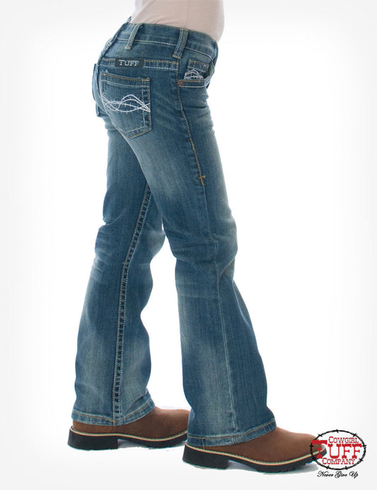 Girls Cowgirl Tuff Jeans - Don't Fence Me In