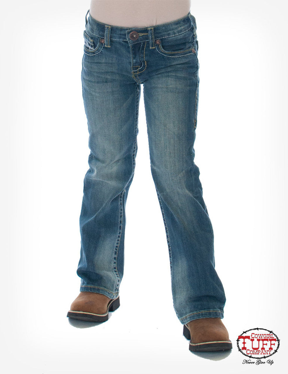 Girls Cowgirl Tuff Jeans - Don't Fence Me In