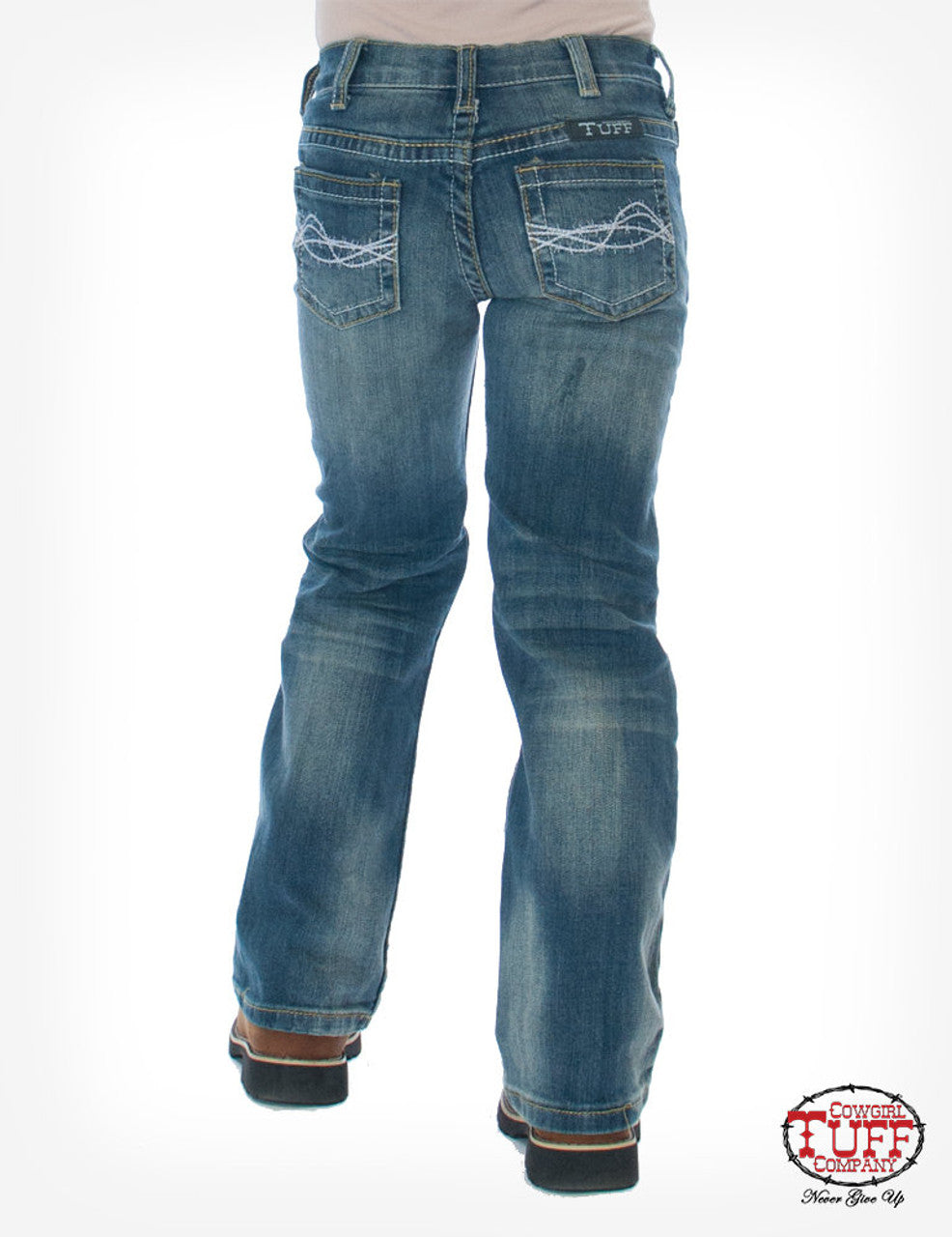 Girls Cowgirl Tuff Jeans - Don't Fence Me In
