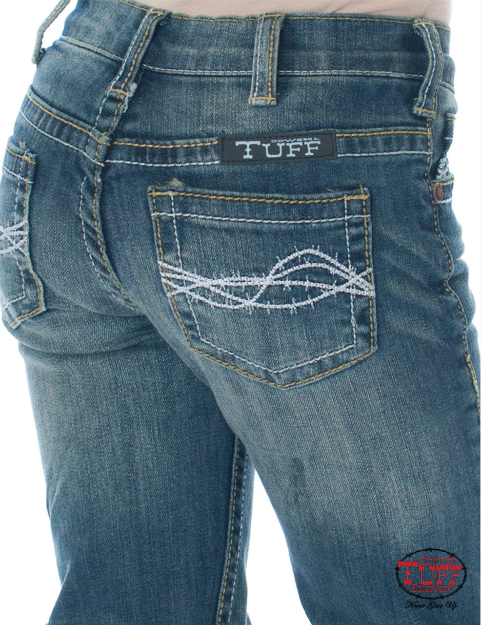 Girls Cowgirl Tuff Jeans - Don't Fence Me In