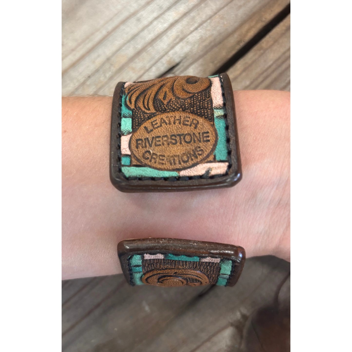 Riverstone Leather Creations Handcrafted Cuff