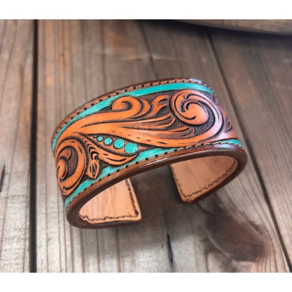 Riverstone Leather Creations Handcrafted Cuff