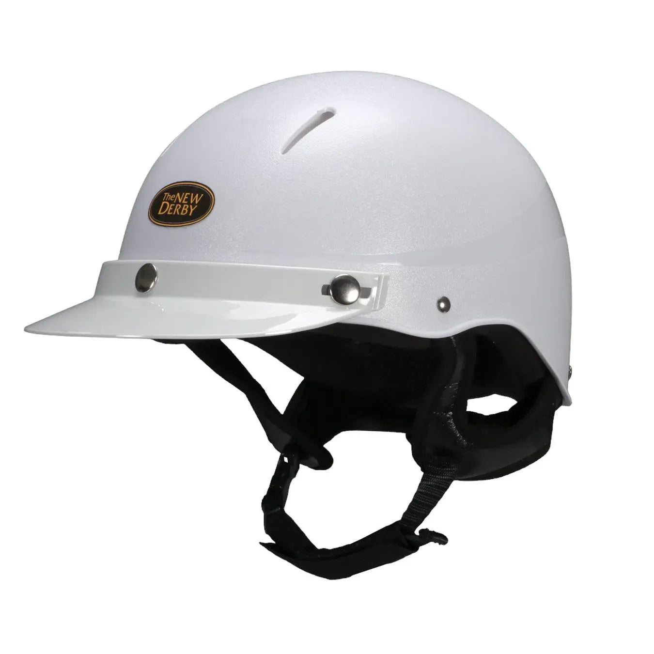 New Derby Safety Riding Helmet - Classic White
