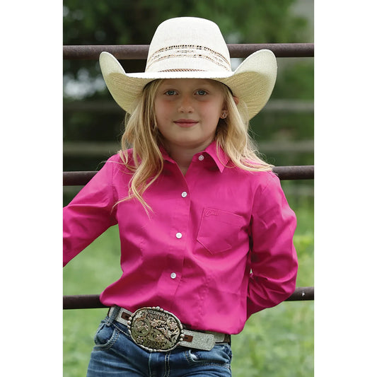 Cruel Girl Button-Down Western Shirt - Pink