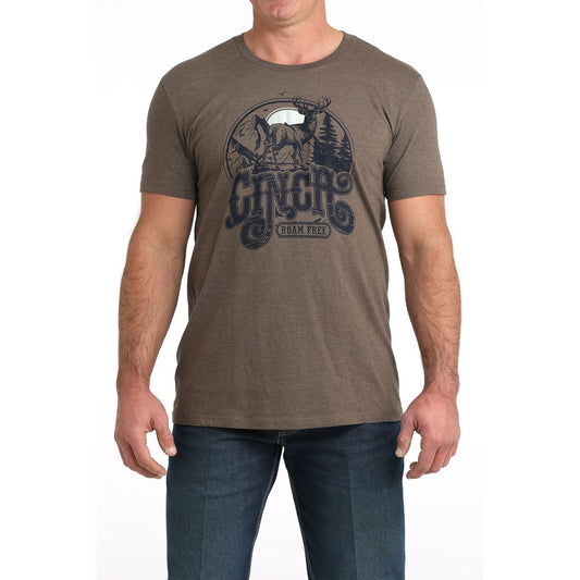 Men's Cinch Brown Roam Free T-shirt
