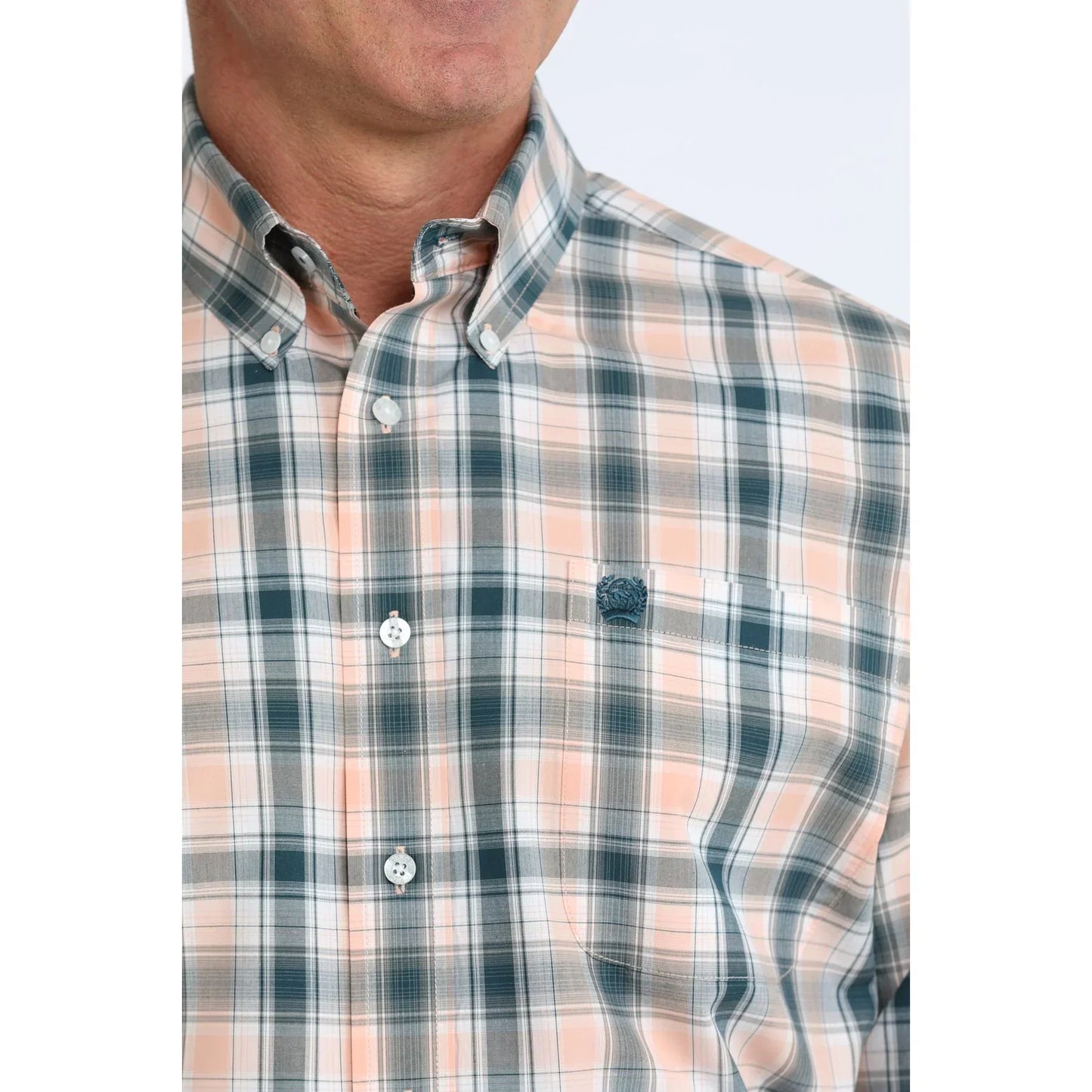 Cinch Men's Button-Down Western Shirt - Coral