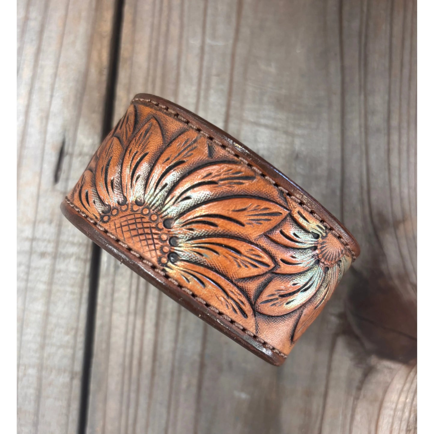 Riverstone Leather Creations Handcrafted Cuff