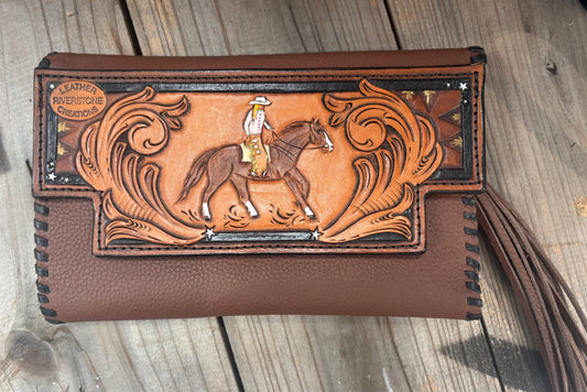 Riverstone Leather Creations Handcrafted Womens 'Cowgirl Purse'