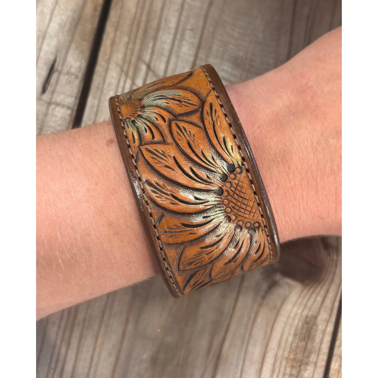 Riverstone Leather Creations Handcrafted Cuff