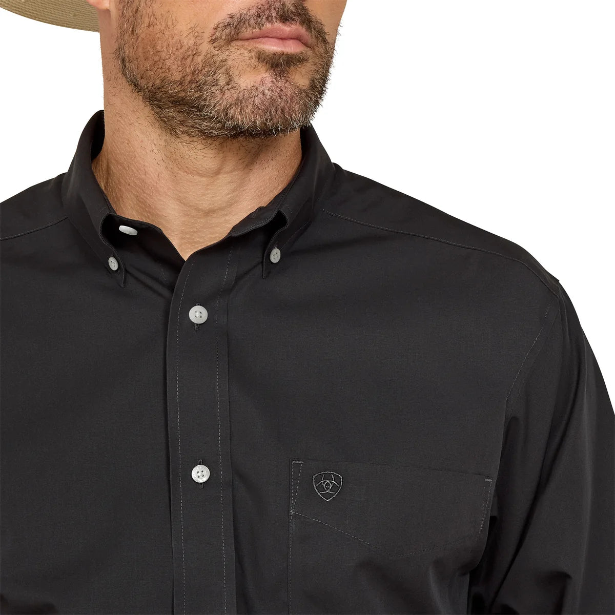 Ariat Men's Wrinkle Free Solid Shirt - Black