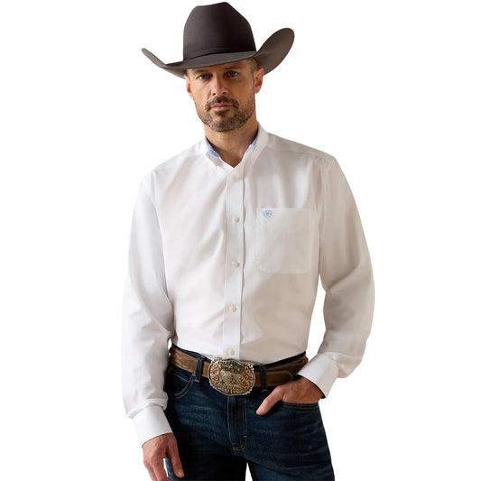 Ariat Men's Wrinkle Free Solid Shirt - White