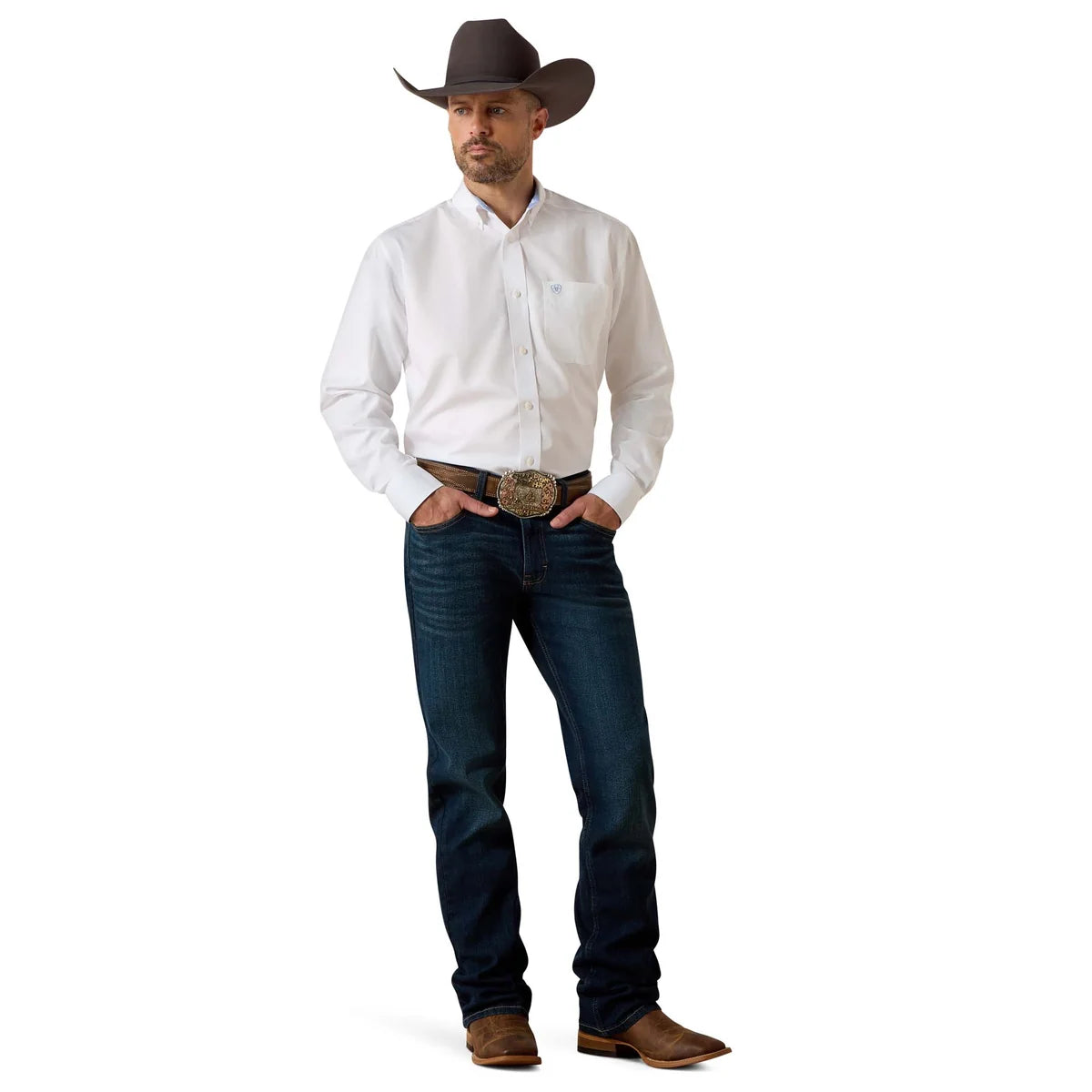 Ariat Men's Wrinkle Free Solid Shirt - White