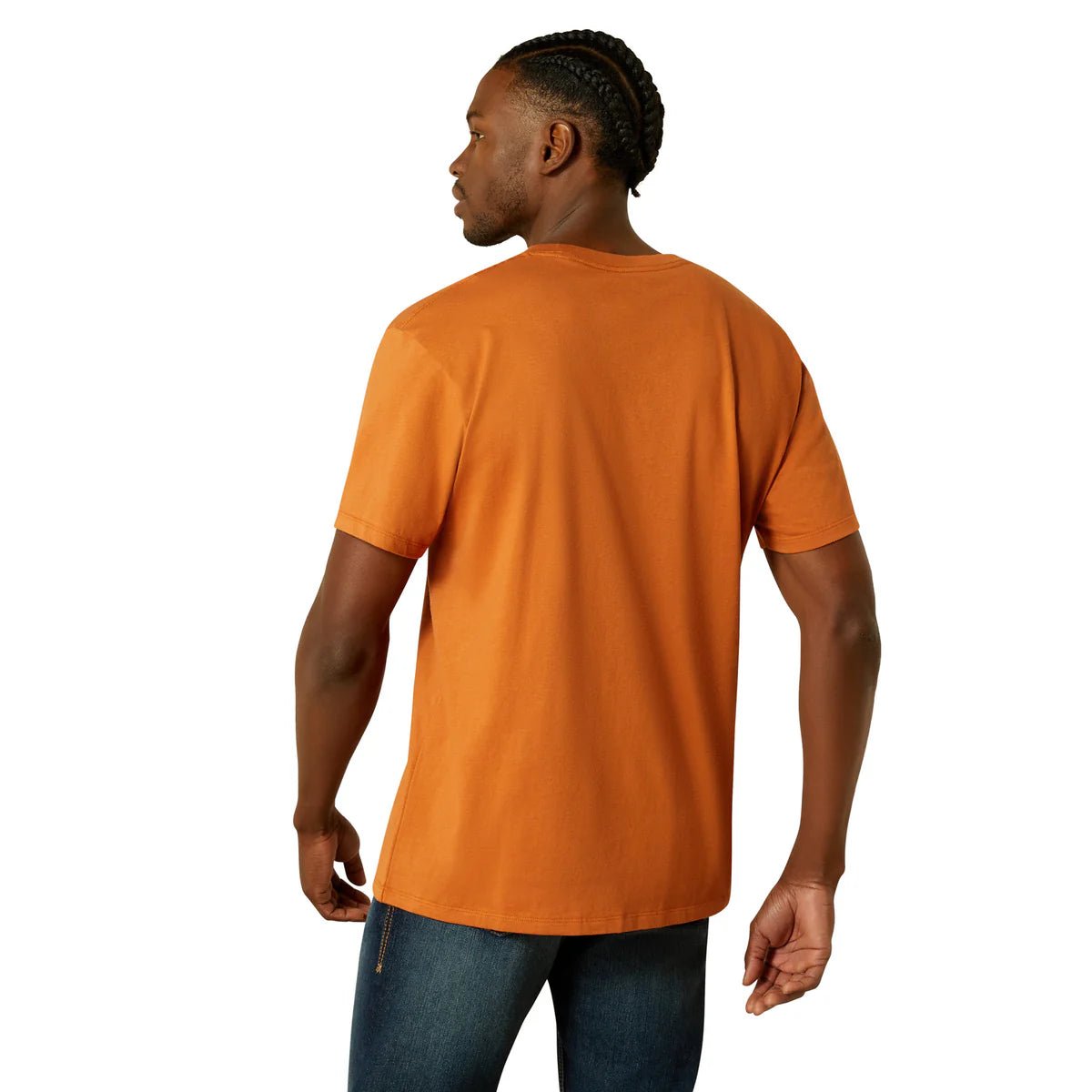 Ariat Underlands Camo Badge T-Shirt for Men in Orange - Glik's Ariat Underlands Camo Badge T-Shirt for Men in Orange - Glik's