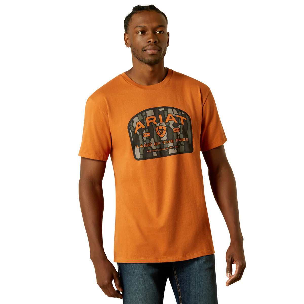 Ariat Men's Underlands Camo Badge Tee Adobe