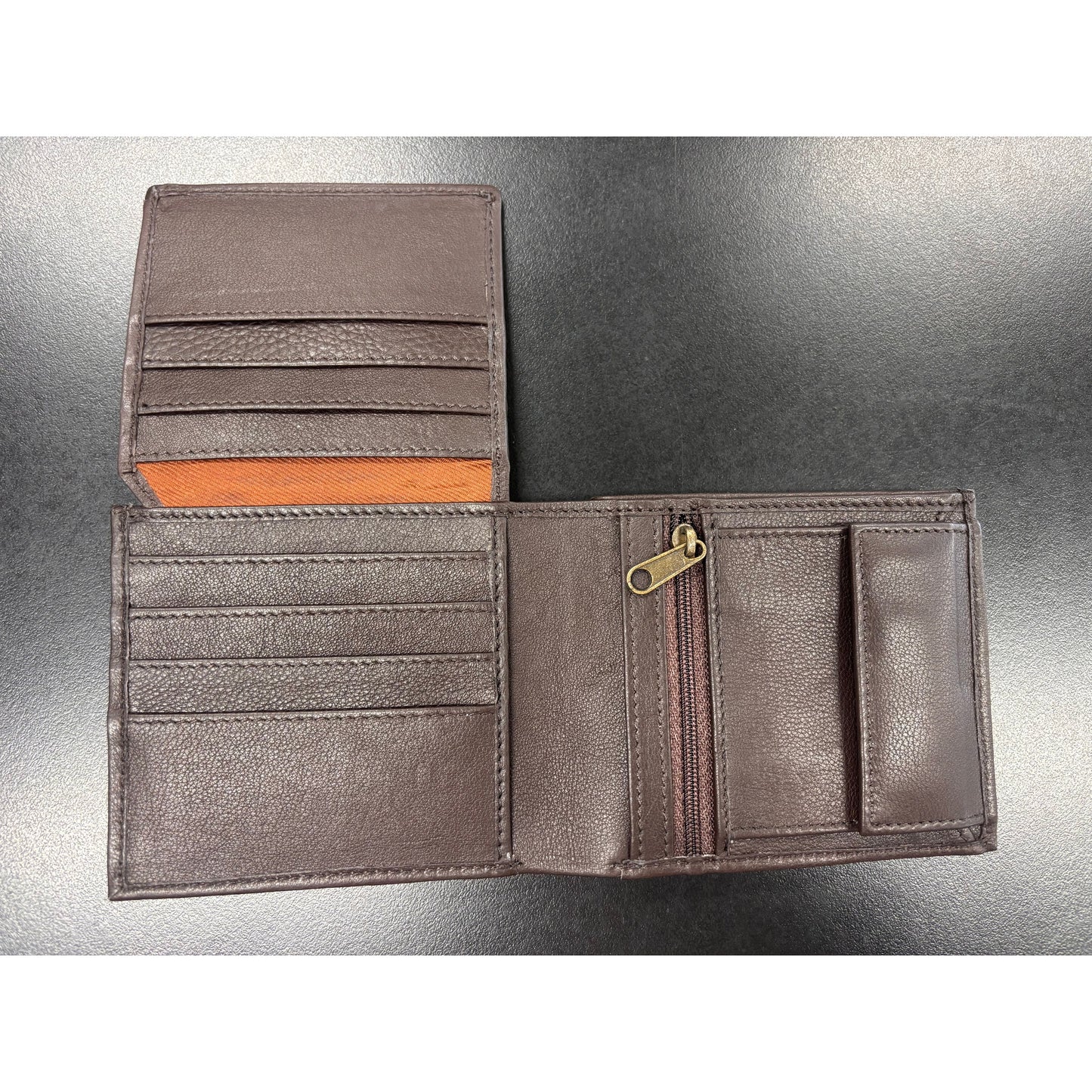 Men's Leather Wallet Dark Brown