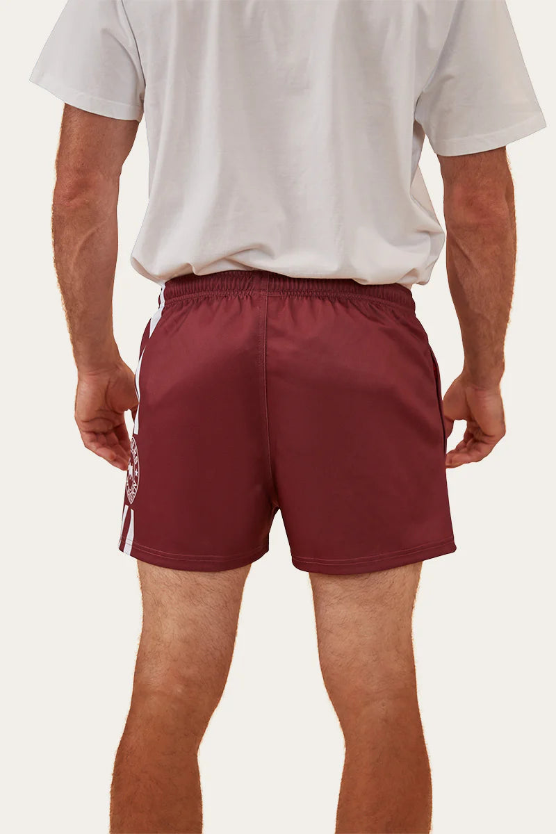 Ringers Western Mens Footy Short - Burgundy