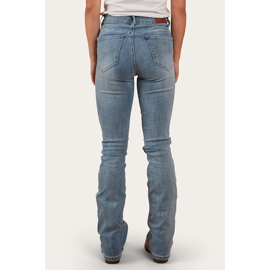 Ringers Western Penny Womens High Rise Bootleg Jean Light Blue