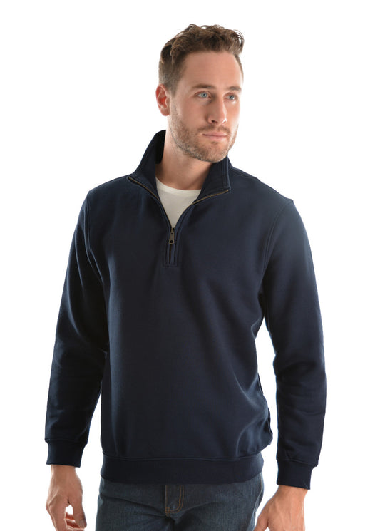 Hard Slog Men's 1/4 Zip Fleece Top - Dark Navy