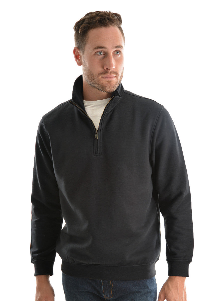 Hard Slog Men’s 1/4 Zip Fleece Top Charcoal – Heavyweight Work Jumper