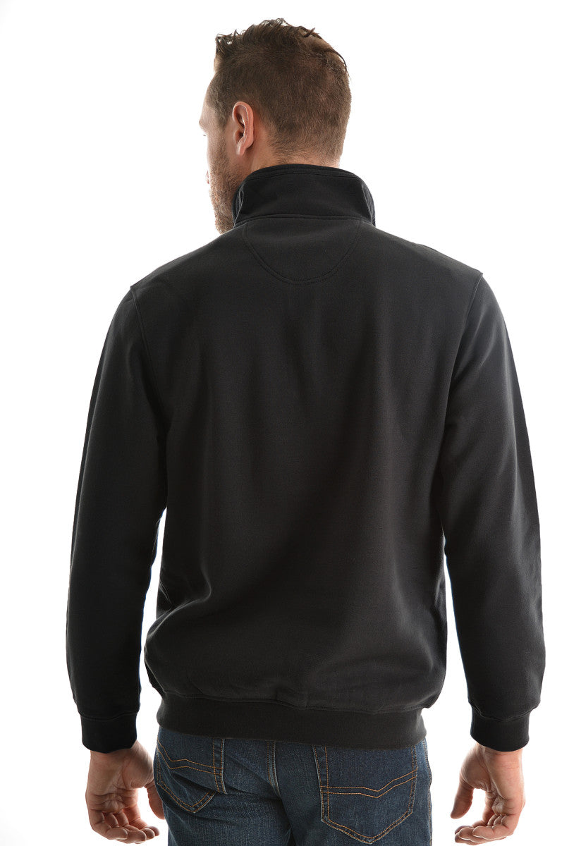 Hard Slog Men’s 1/4 Zip Fleece Top Charcoal – Heavyweight Work Jumper
