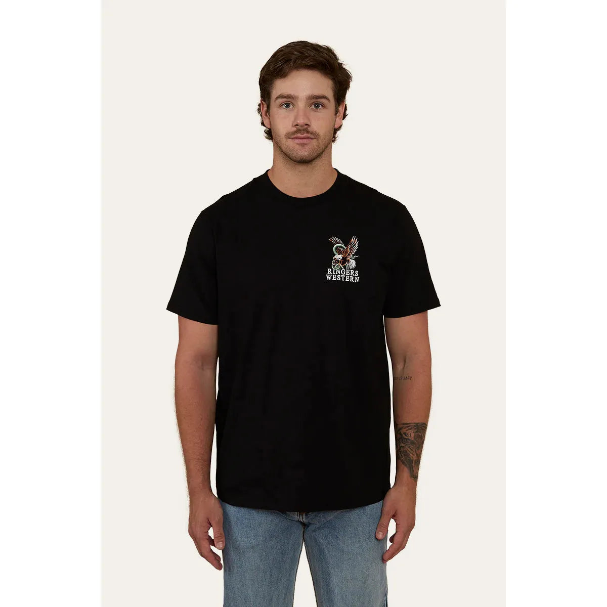 Ringers Western Eyrie Mens Loose Fit T-Shirt Black