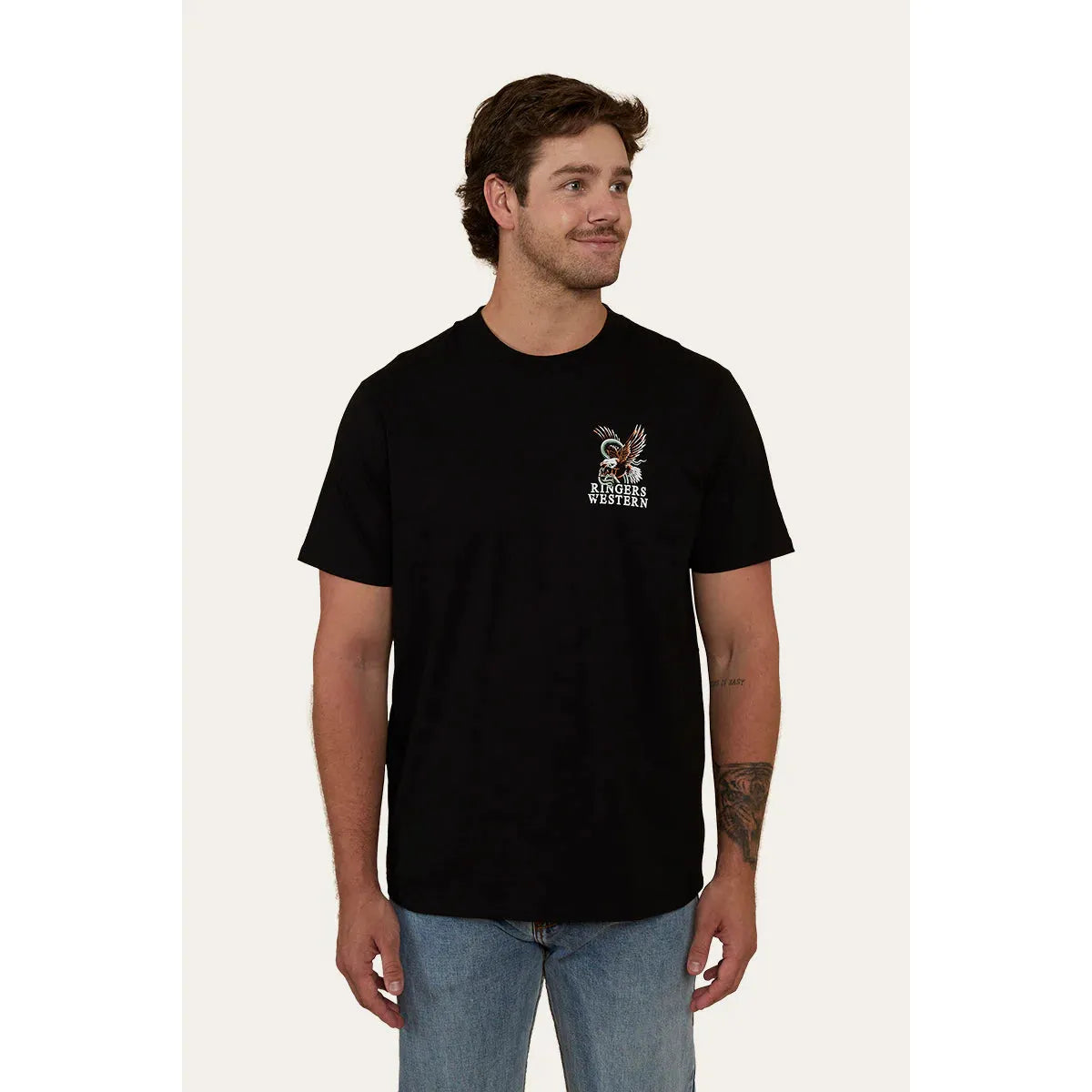 Ringers Western Eyrie Mens Loose Fit T-Shirt Black