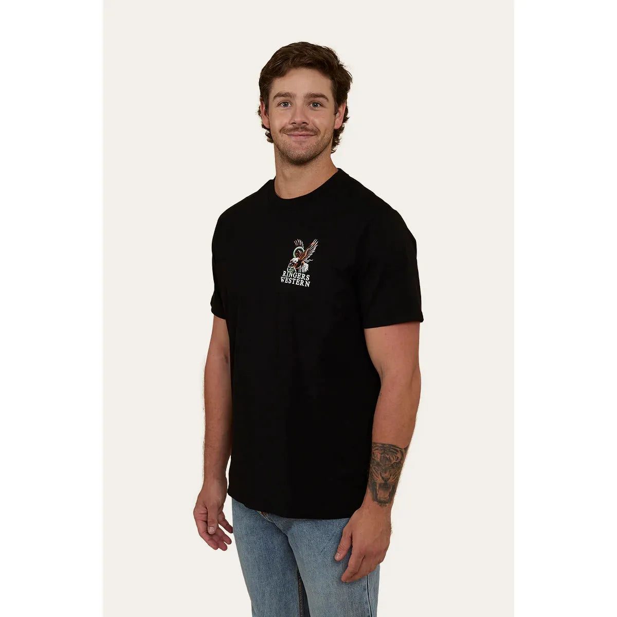 Ringers Western Eyrie Mens Loose Fit T-Shirt Black