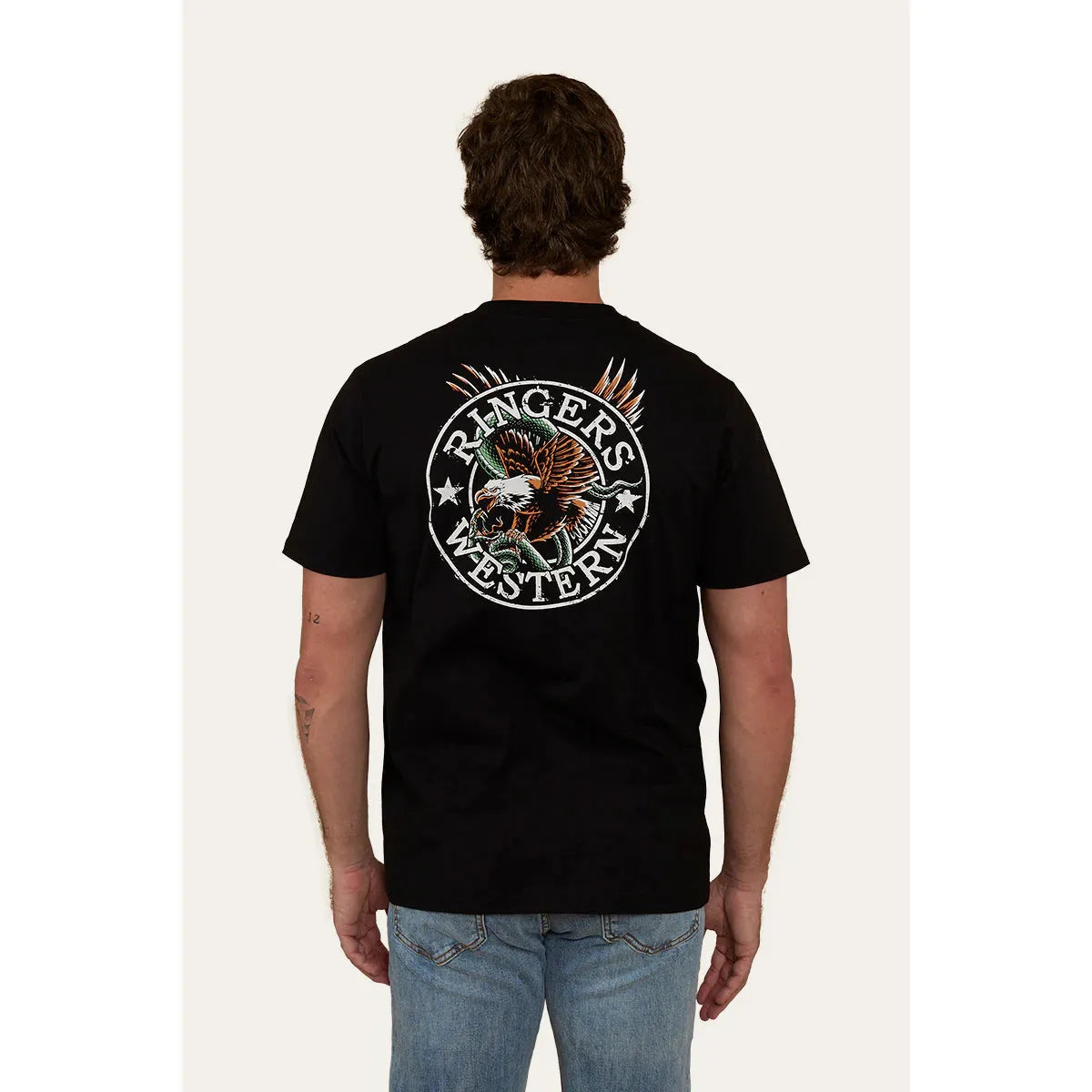 Ringers Western Eyrie Mens Loose Fit T-Shirt Black