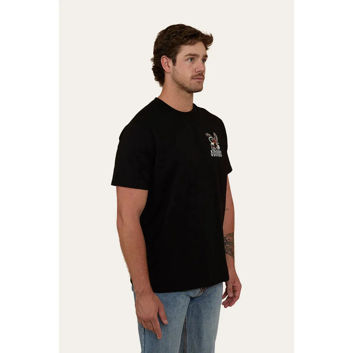 Ringers Western Eyrie Mens Loose Fit T-Shirt Black