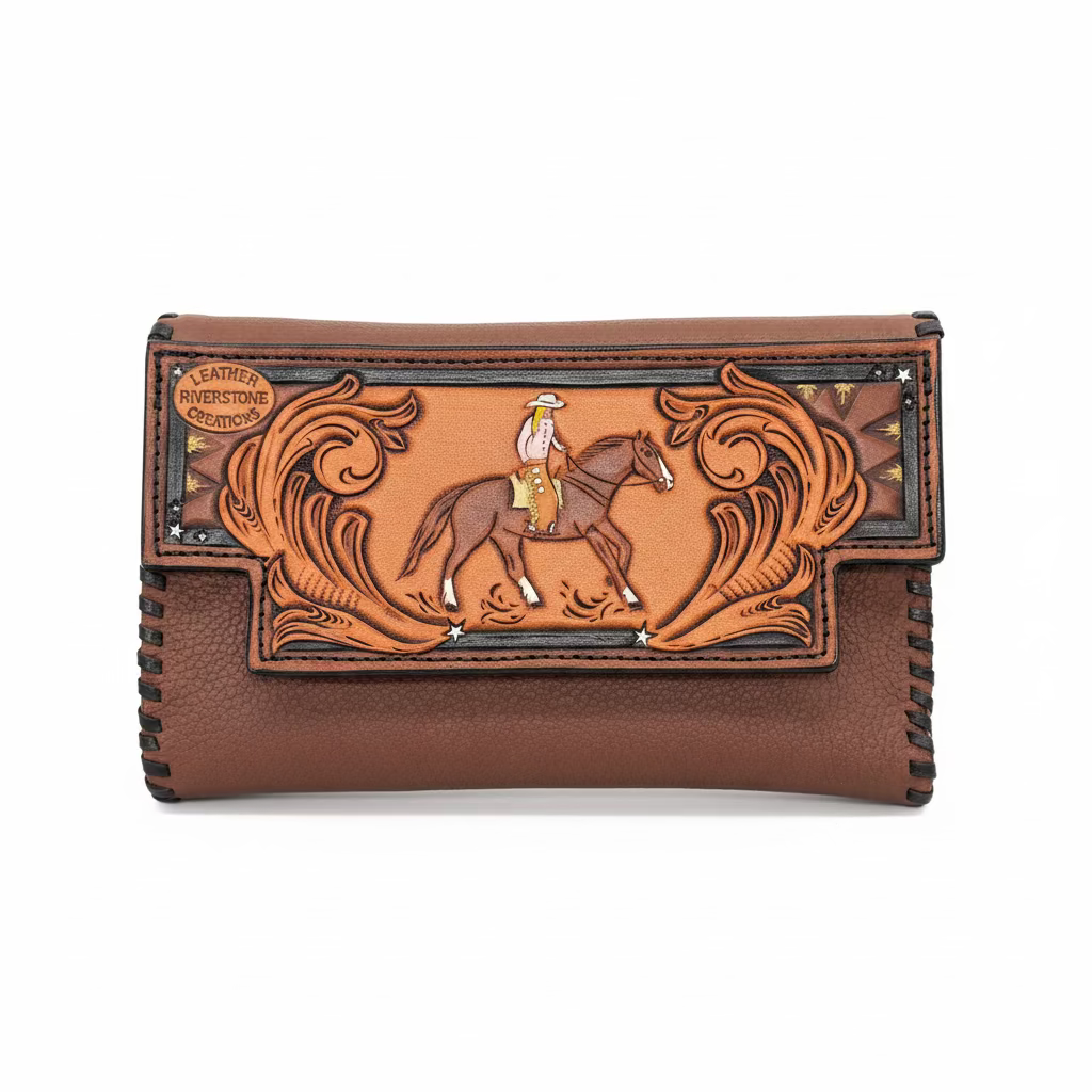 Riverstone Leather Creations Handcrafted Women's 'Cowgirl Purse'