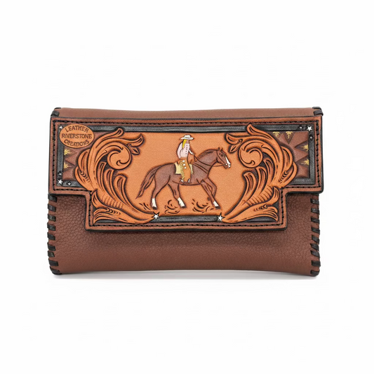 Riverstone Leather Creations Handcrafted Women's 'Cowgirl Purse'