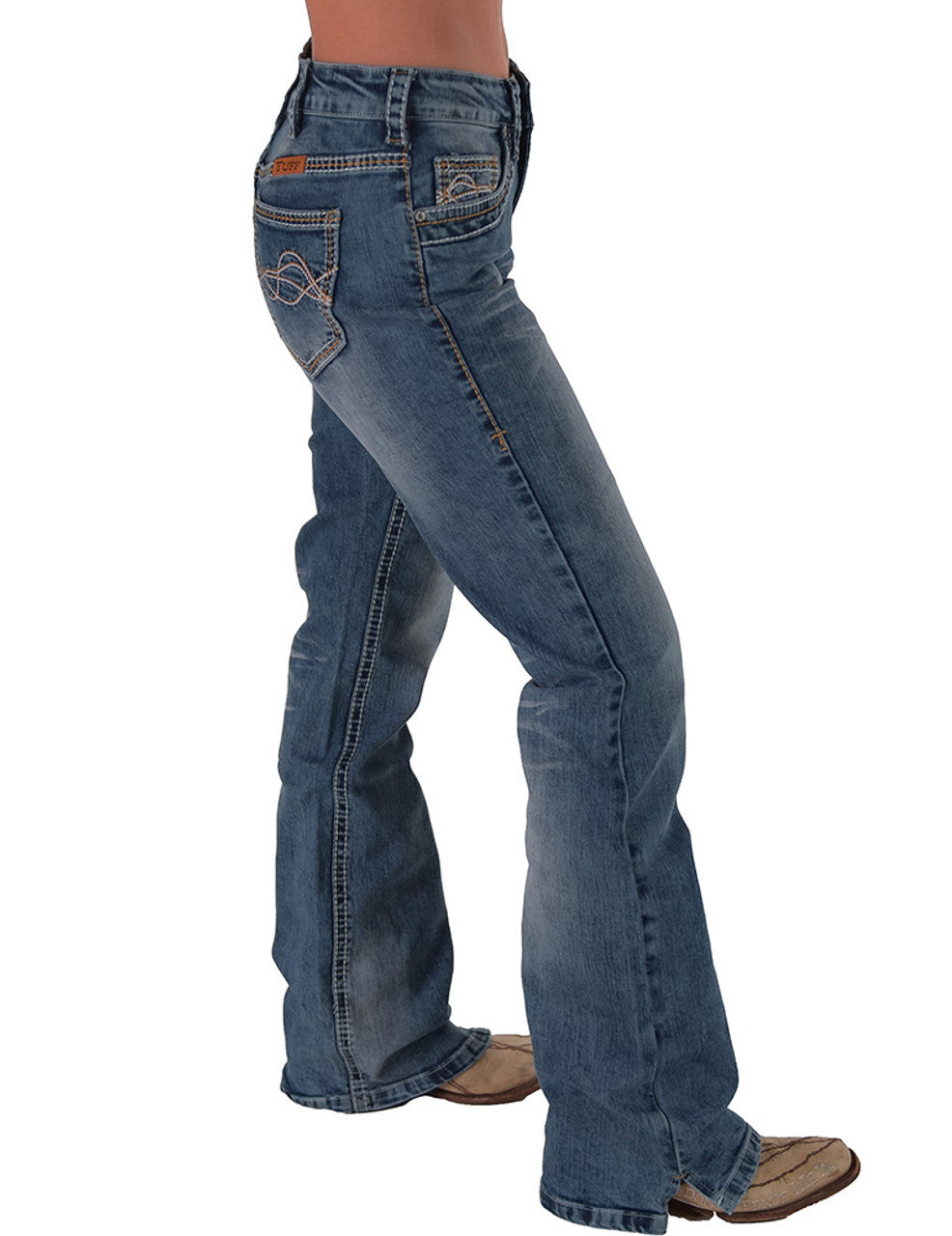 Cowgirl Tuff Jeans - Don't Fence Me In Faded