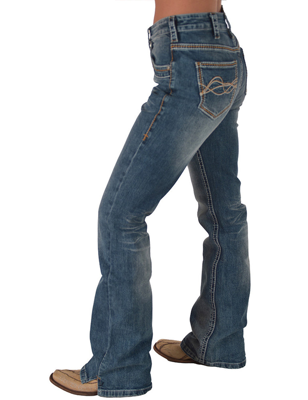 Cowgirl Tuff Jeans - Don't Fence Me In Faded