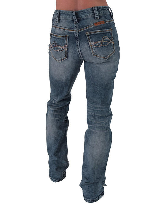 Cowgirl Tuff Jeans - Don't Fence Me In Faded