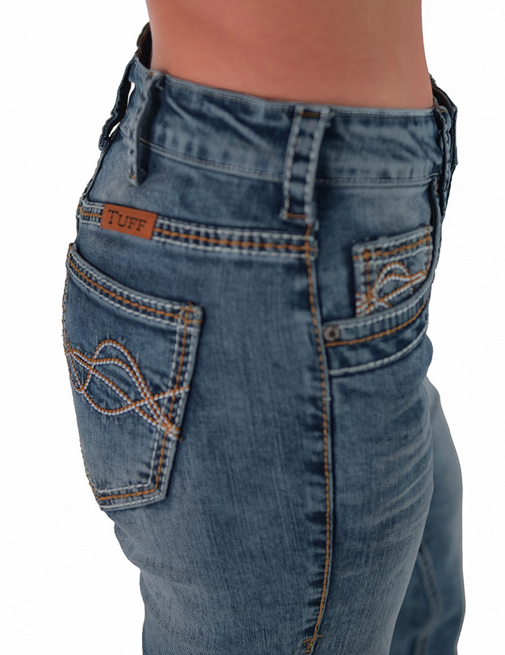 Cowgirl Tuff Jeans - Don't Fence Me In Faded