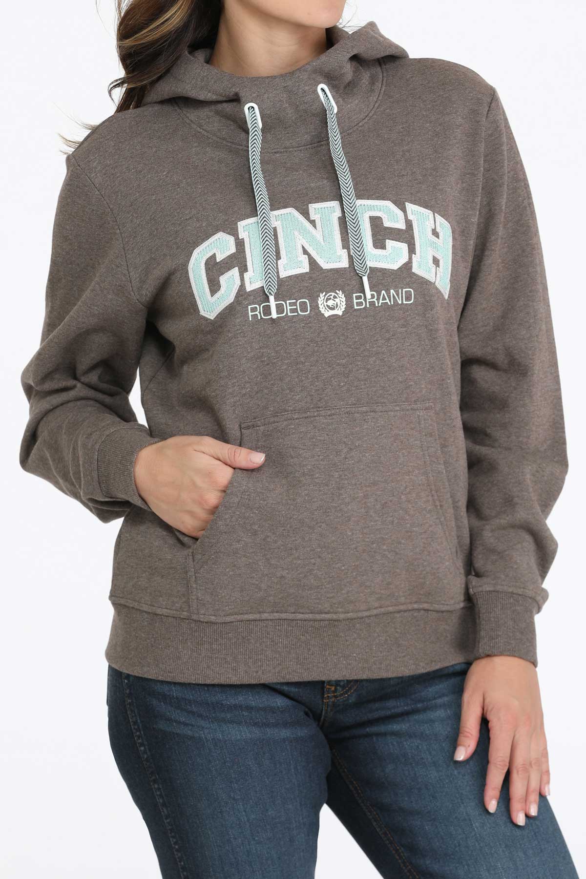 Cinch Women’s Heather Brown Rodeo Band Hoodie