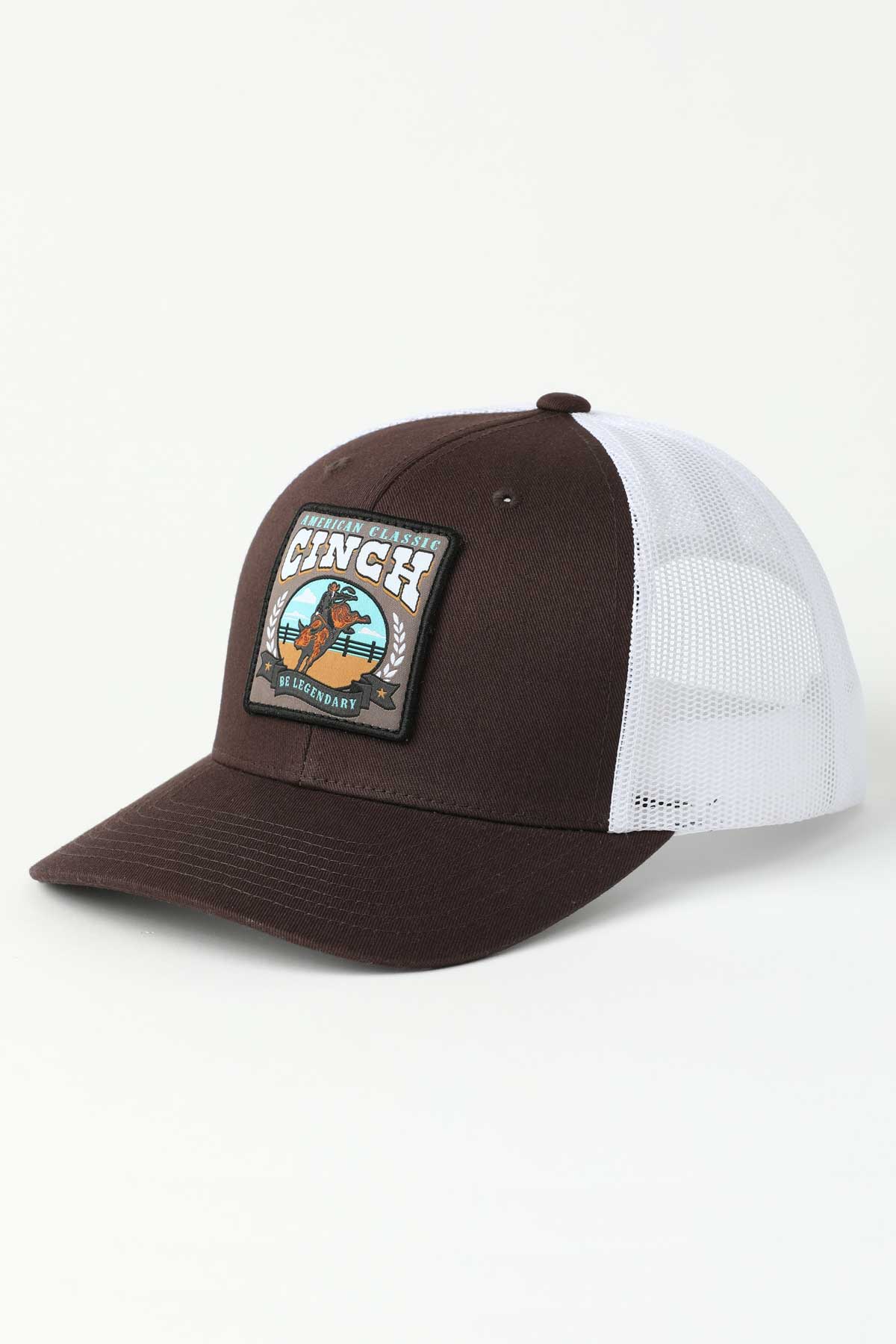 Cinch Men’s American Classic Trucker Cap Brown – Western Mesh Snapback