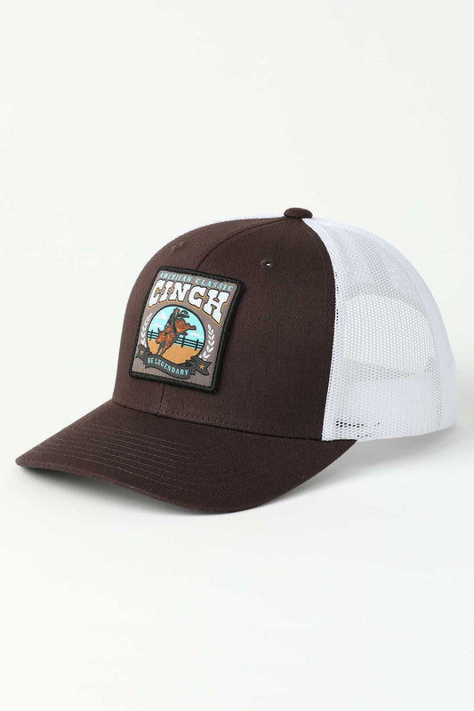 Cinch Men’s American Classic Trucker Cap Brown – Western Mesh Snapback
