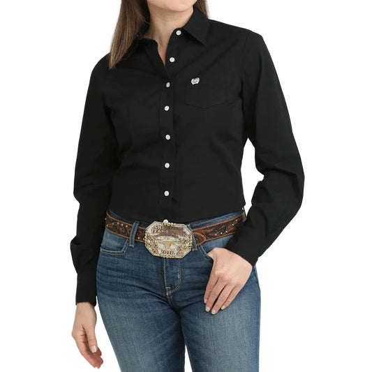 Cinch Women's Button-Down Western Shirt - Black