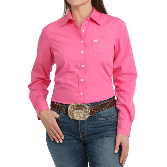 Cinch Women's Button-Down Western Shirt – Hot Pink